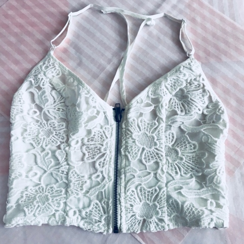 LF lace crop top